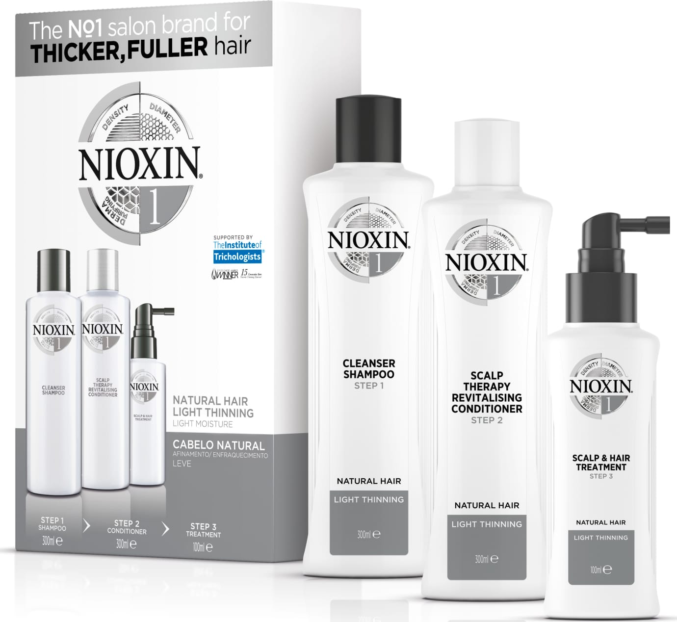 Nioxin Sistema 1 - Kit De Tratamento Loyalty Grande (3 produtos)